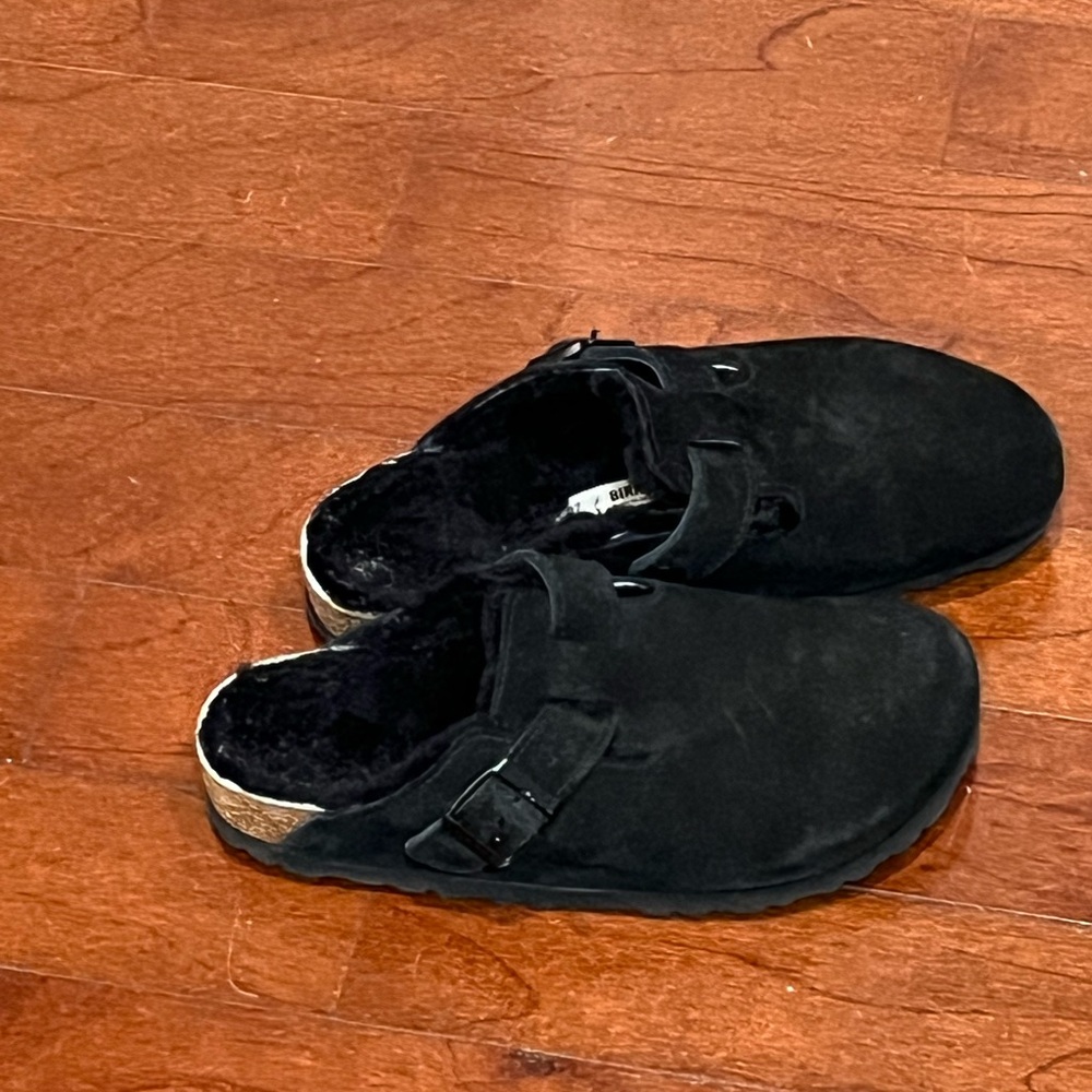 Birkenstock Black Suede Sandals